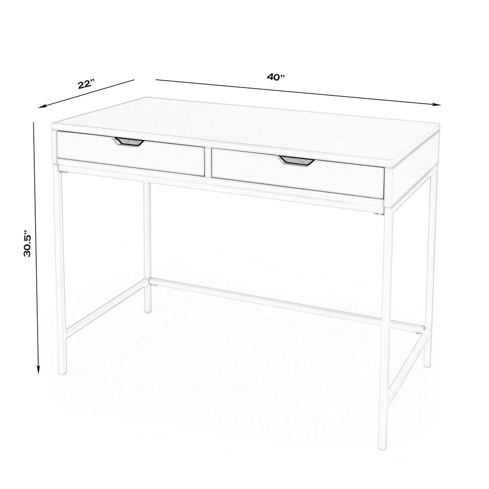 Belka Desk with Drawers, White