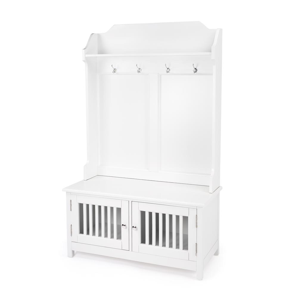 Butler Borya White Hall Tree with Storage