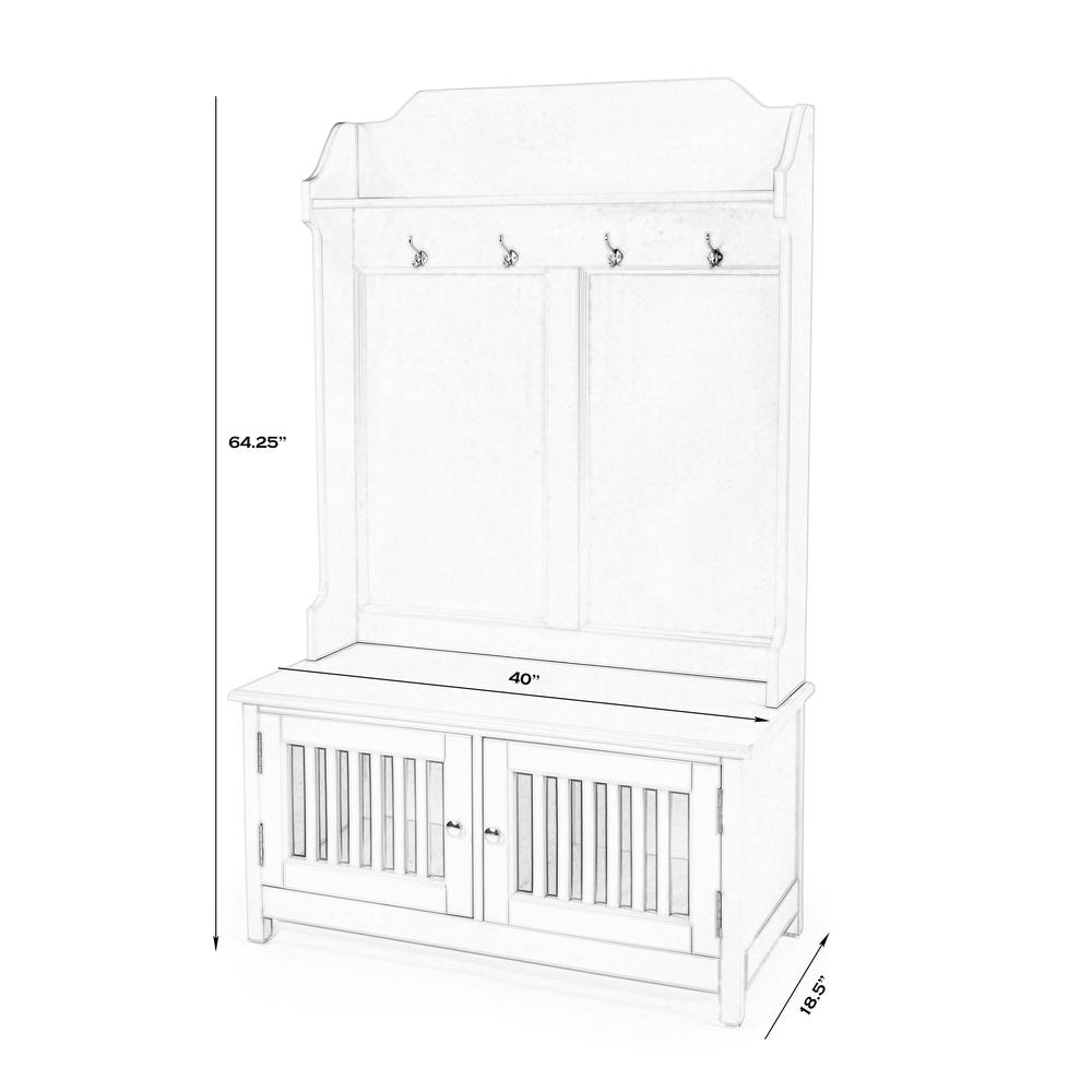 Butler Borya White Hall Tree with Storage