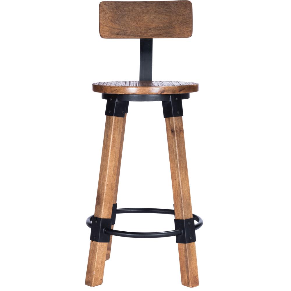 Mountain Lodge Wood & Metal 26" Counter Stool, Natural Wood