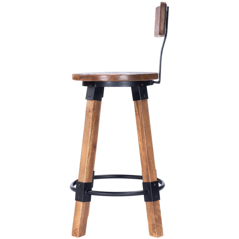 Mountain Lodge Wood & Metal 26" Counter Stool, Natural Wood