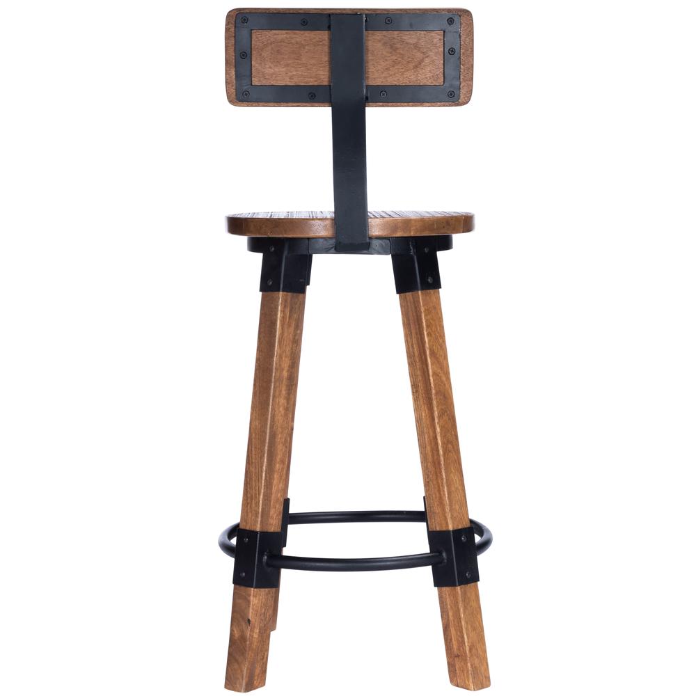 Mountain Lodge Wood & Metal 26" Counter Stool, Natural Wood
