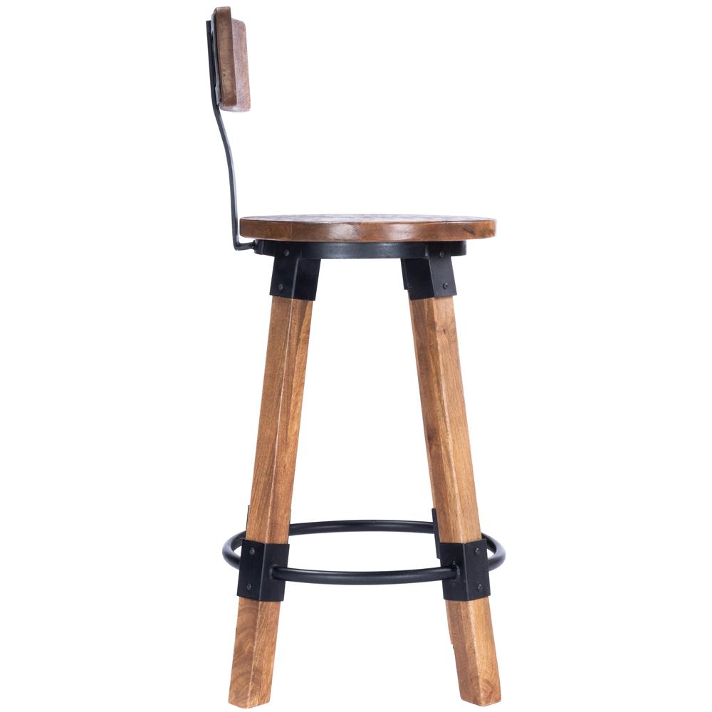 Mountain Lodge Wood & Metal 26" Counter Stool, Natural Wood