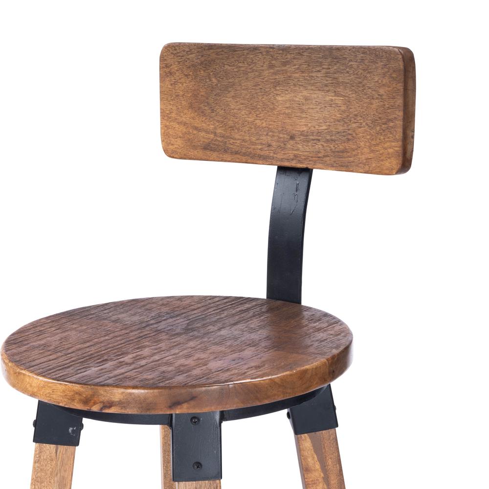 Mountain Lodge Wood & Metal 26" Counter Stool, Natural Wood