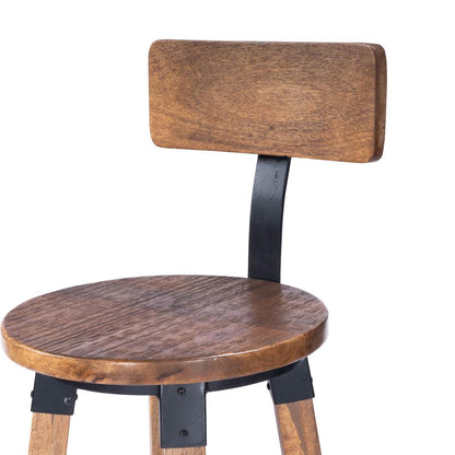 Mountain Lodge Wood & Metal 26" Counter Stool, Natural Wood