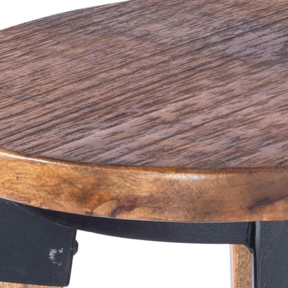 Mountain Lodge Wood & Metal 26" Counter Stool, Natural Wood