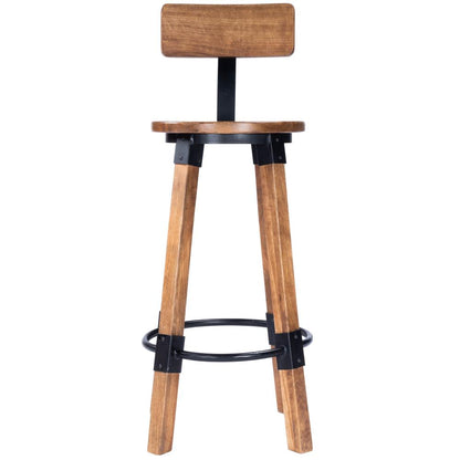 Mountain Lodge Wood & Metal 30" Bar Stool, Natural Wood