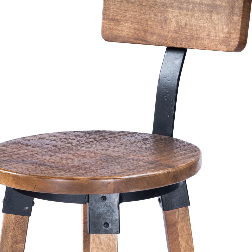 Mountain Lodge Wood & Metal 30" Bar Stool, Natural Wood