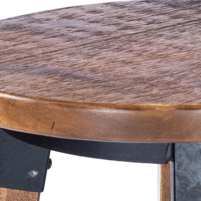 Mountain Lodge Wood & Metal 30" Bar Stool, Natural Wood