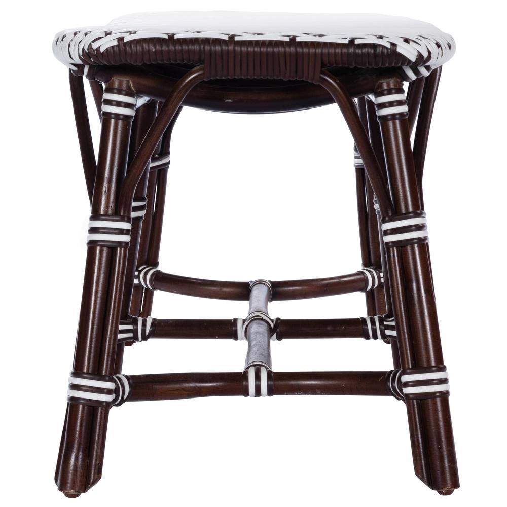 Marcella Rattan 42.5"W Bench, Dark Brown