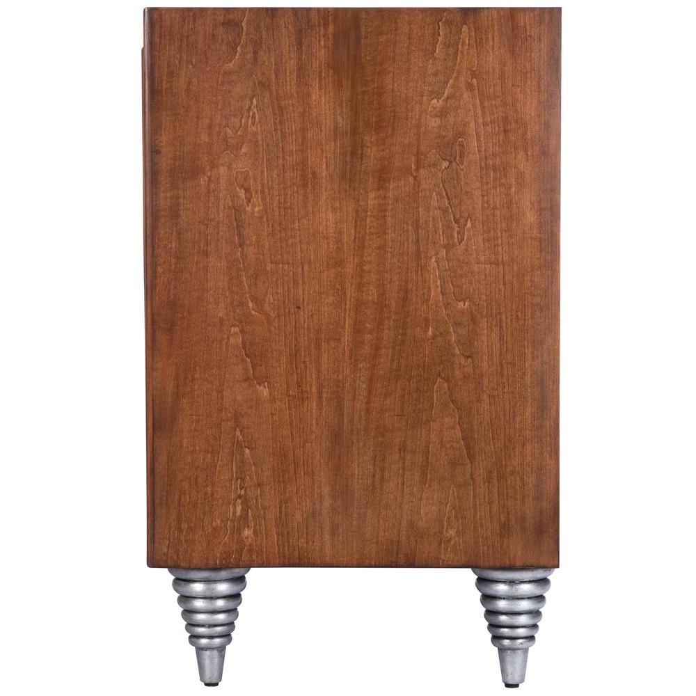 Shelly Leather & Capiz Shell Inlay 55" Sideboard, Medium Brown