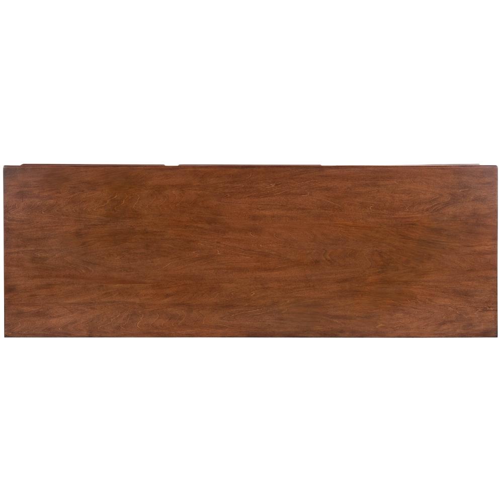 Shelly Leather & Capiz Shell Inlay 55" Sideboard, Medium Brown