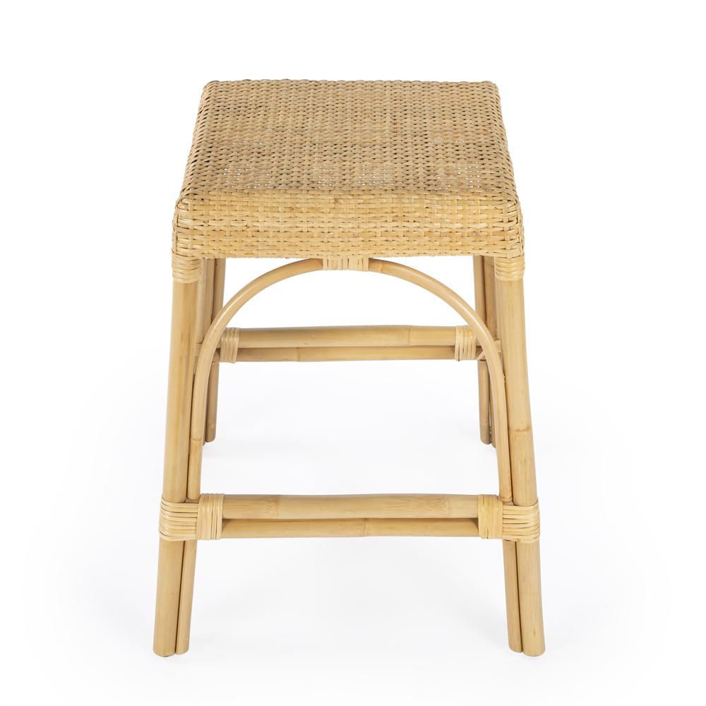 Robias Rectangular Rattan 24.5" Counter Stool, Natural