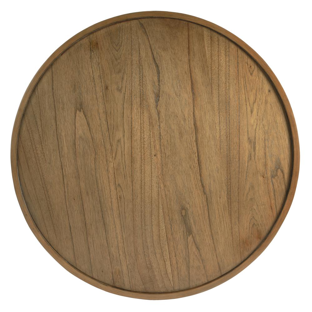 Tori Round Coffee Table, Medium Brown