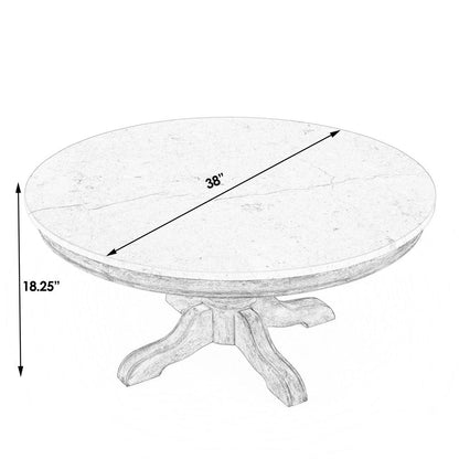 Danielle Marble Coffee Table, Tan/Beige