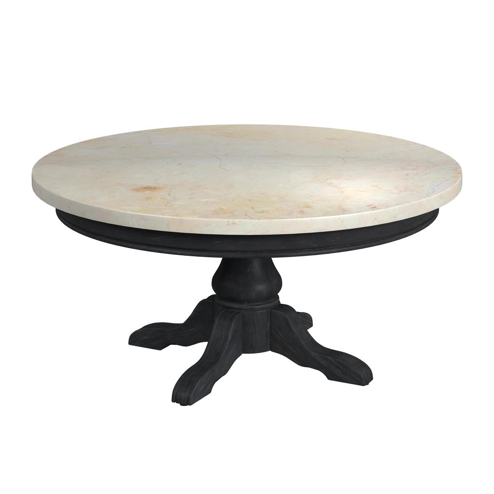 Danielle Marble Round Coffee Table, Black