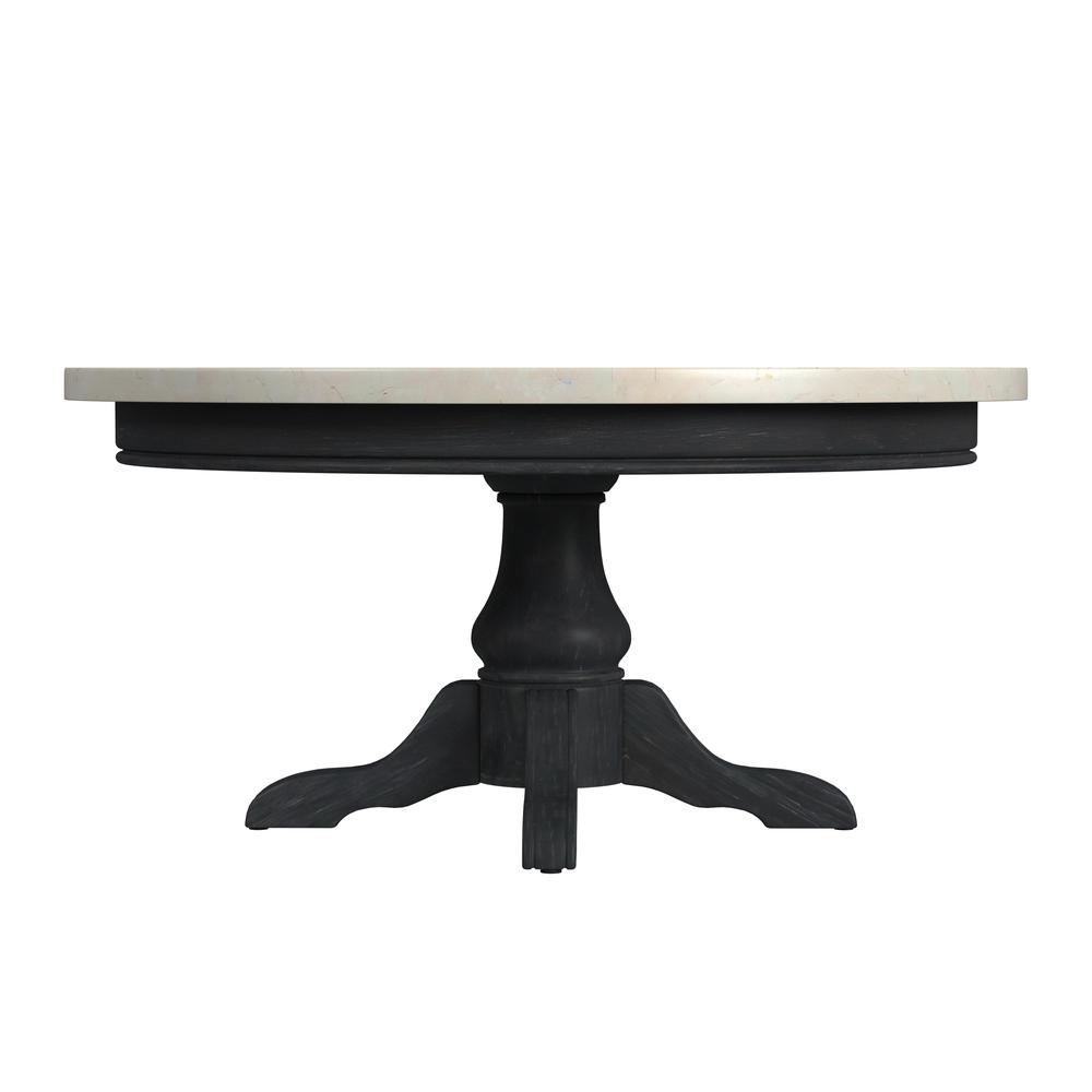 Danielle Marble Round Coffee Table, Black