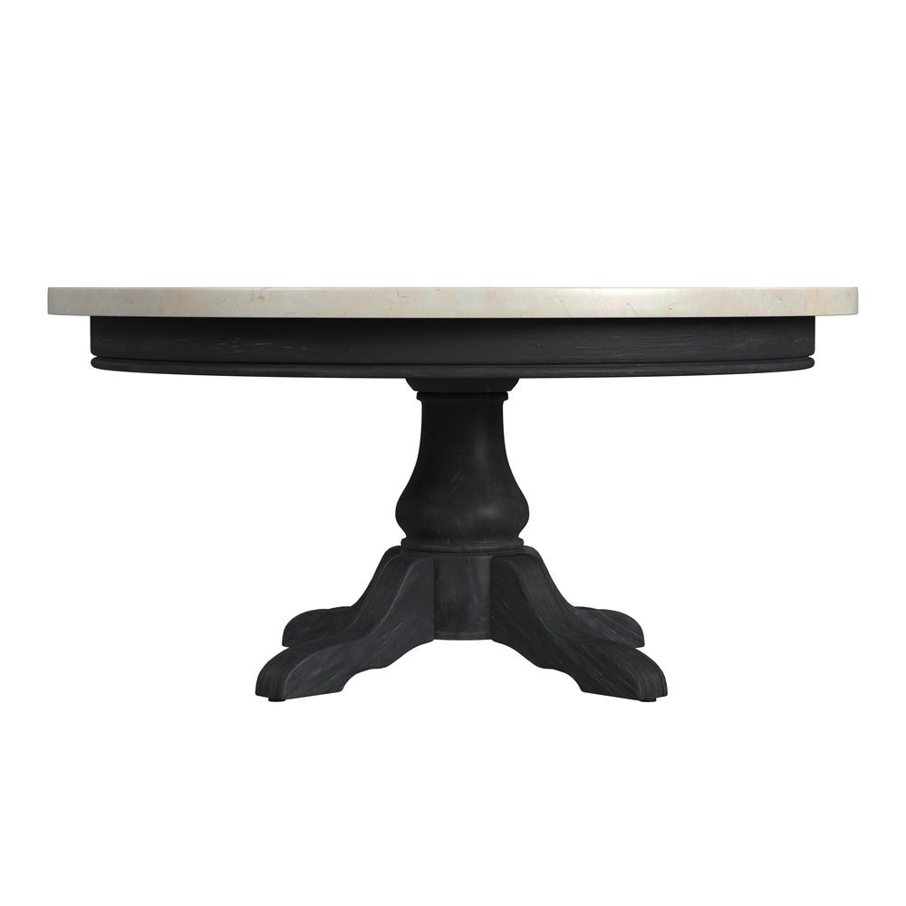 Danielle Marble Round Coffee Table, Black