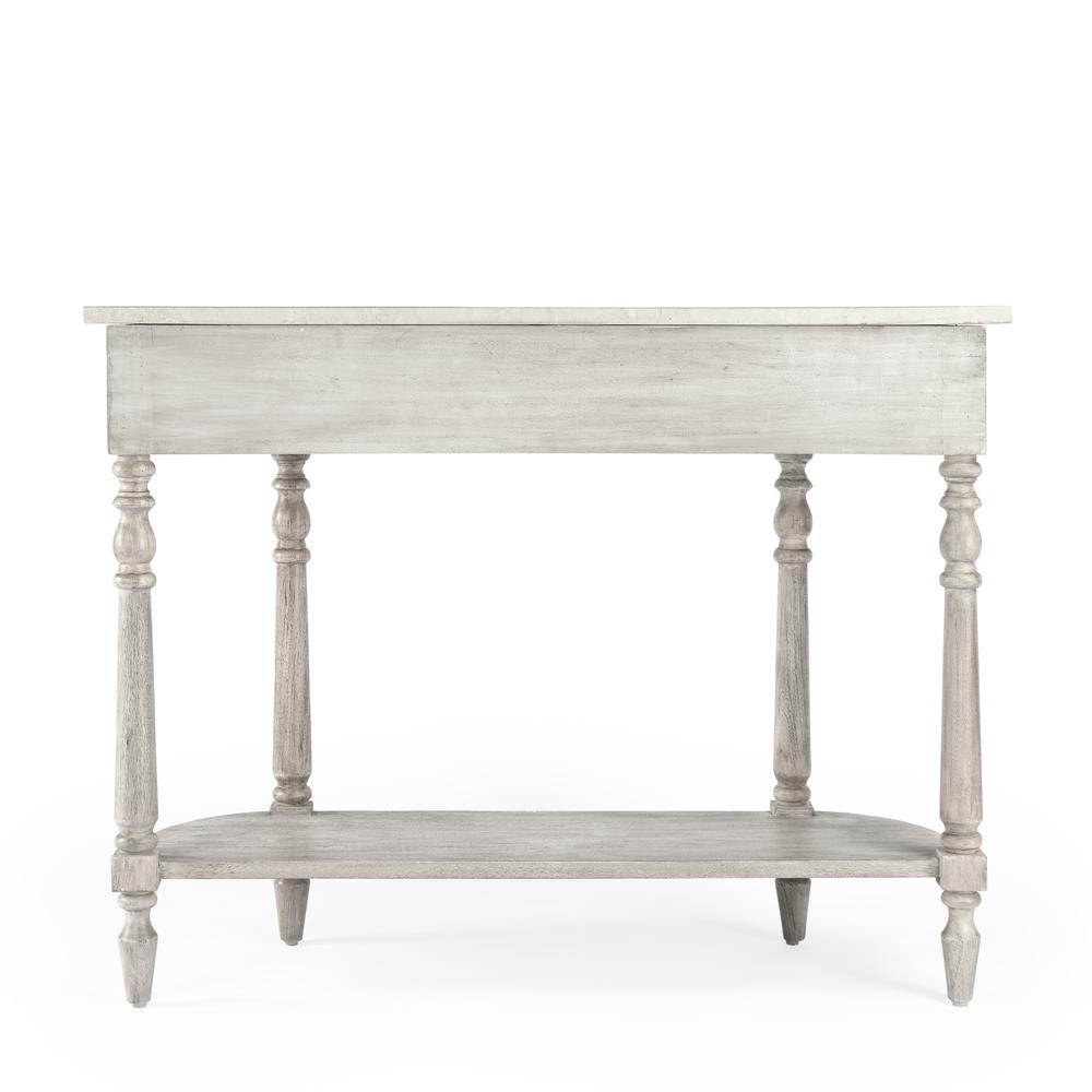 Danielle Marble 40" one- drawer Console Table, Gray