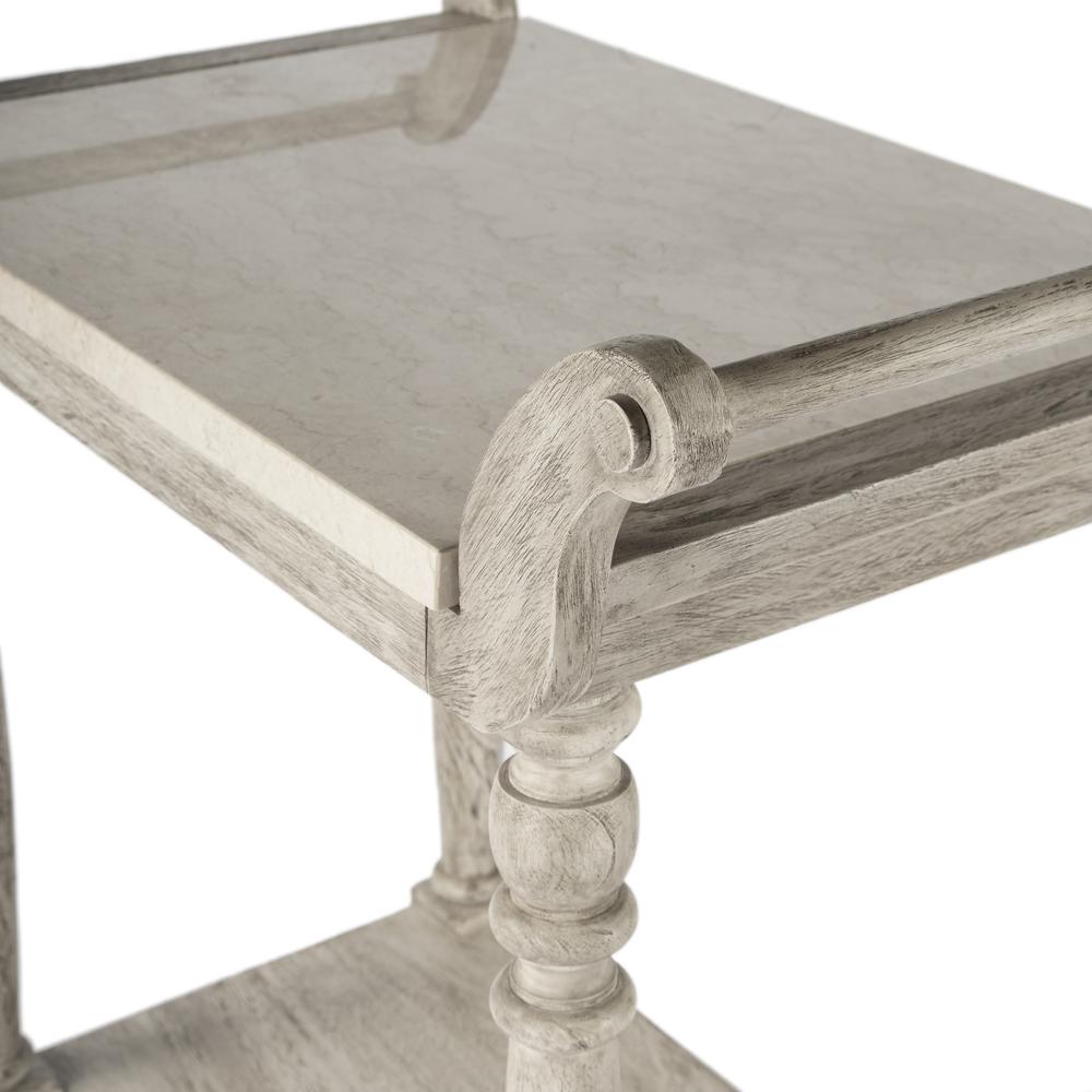 Danielle Marble Bar Cart, Gray