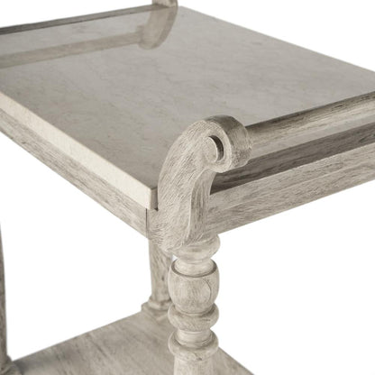 Danielle Marble Bar Cart, Gray