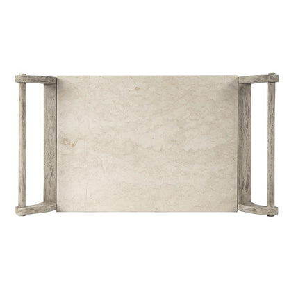 Danielle Marble Bar Cart, Gray