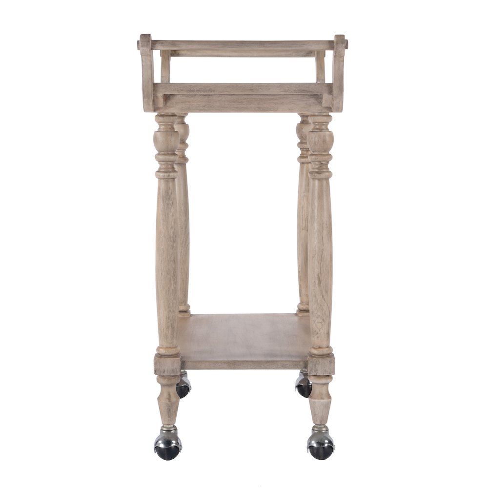 Danielle Marble Bar Cart, Tan/Beige