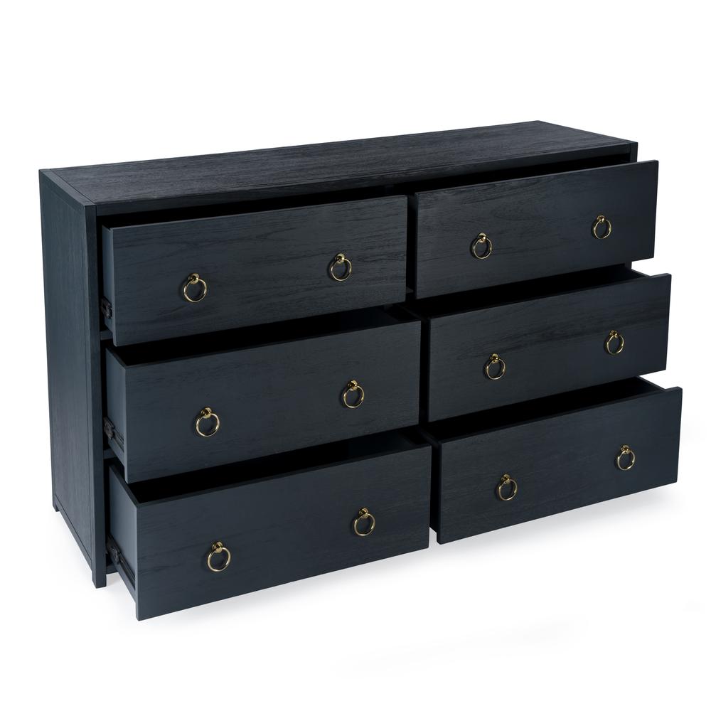 Lark 6 Drawer Dresser, Navy Blue