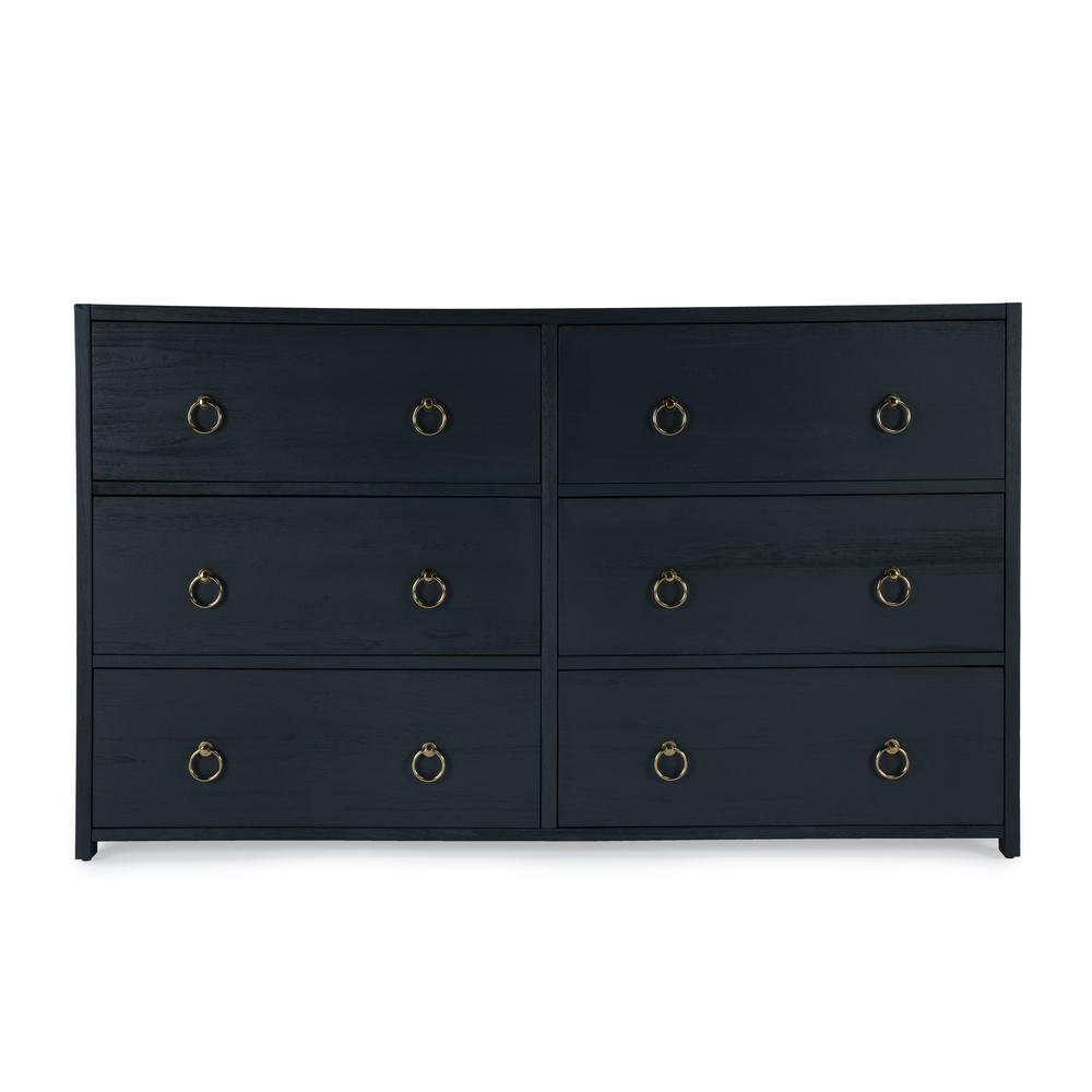 Lark 6 Drawer Dresser, Navy Blue
