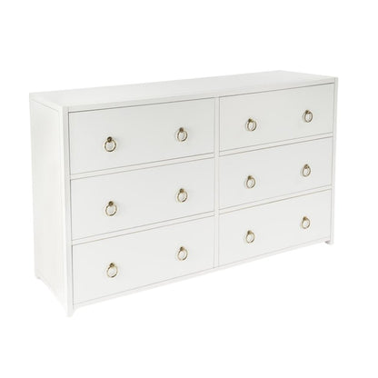 White 6 Drawer Double Dresser – Wood Dresser for Bedroom or Kids Room