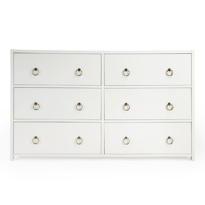 White 6 Drawer Double Dresser – Wood Dresser for Bedroom or Kids Room