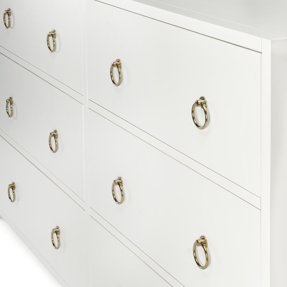 White 6 Drawer Double Dresser – Wood Dresser for Bedroom or Kids Room