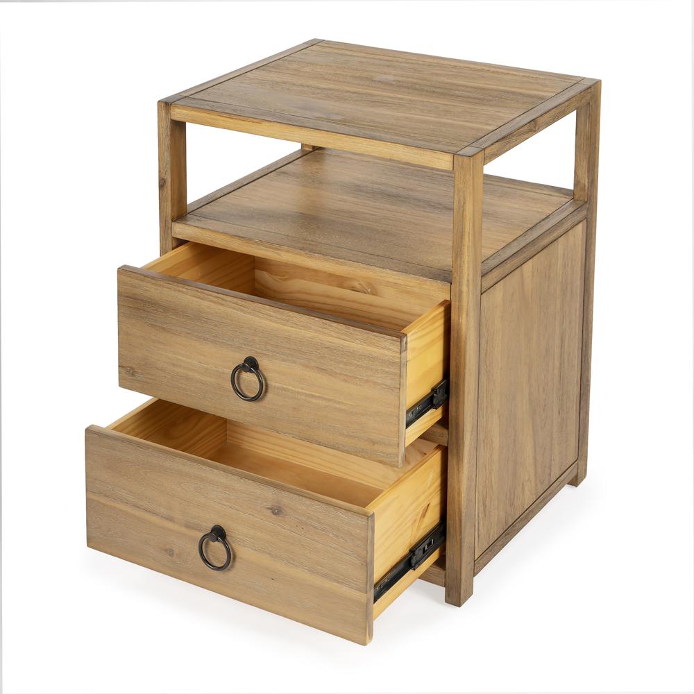 Lark Natural Wood Nightstand, Light Brown