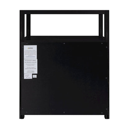 Lark 21 in. W Wood 2 Drawer Nightstand with Shelf, Black