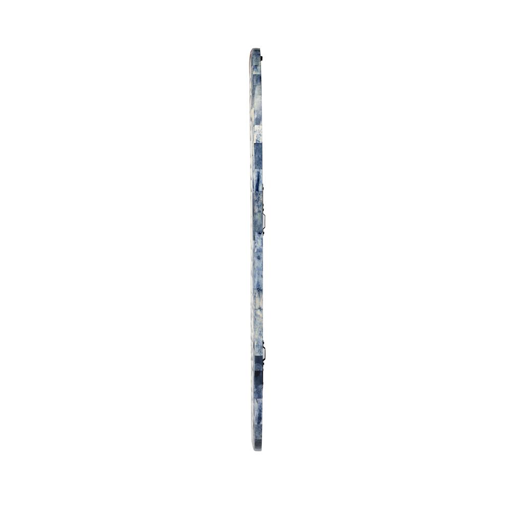 Trubadur Bone Inlay Wall Mirrored, White and Blue