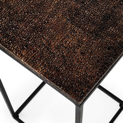 Lacrossa Top Side Table, Bronze