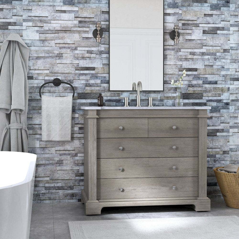 Rachelle 42 in. W Single Bathroom Vanity Set, Gray