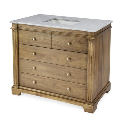 Rachelle 42 in. W Single Bathroom Vanity Set, Light Brown