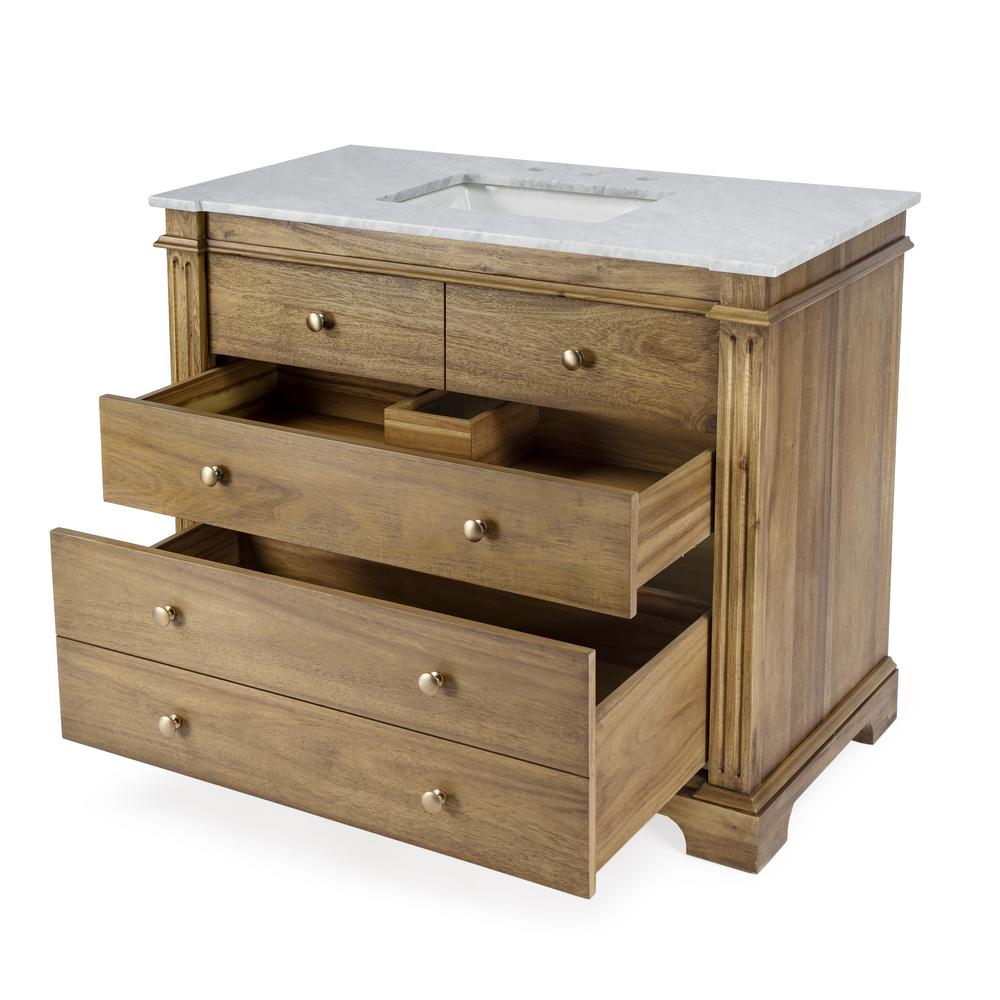 Rachelle 42 in. W Single Bathroom Vanity Set, Light Brown