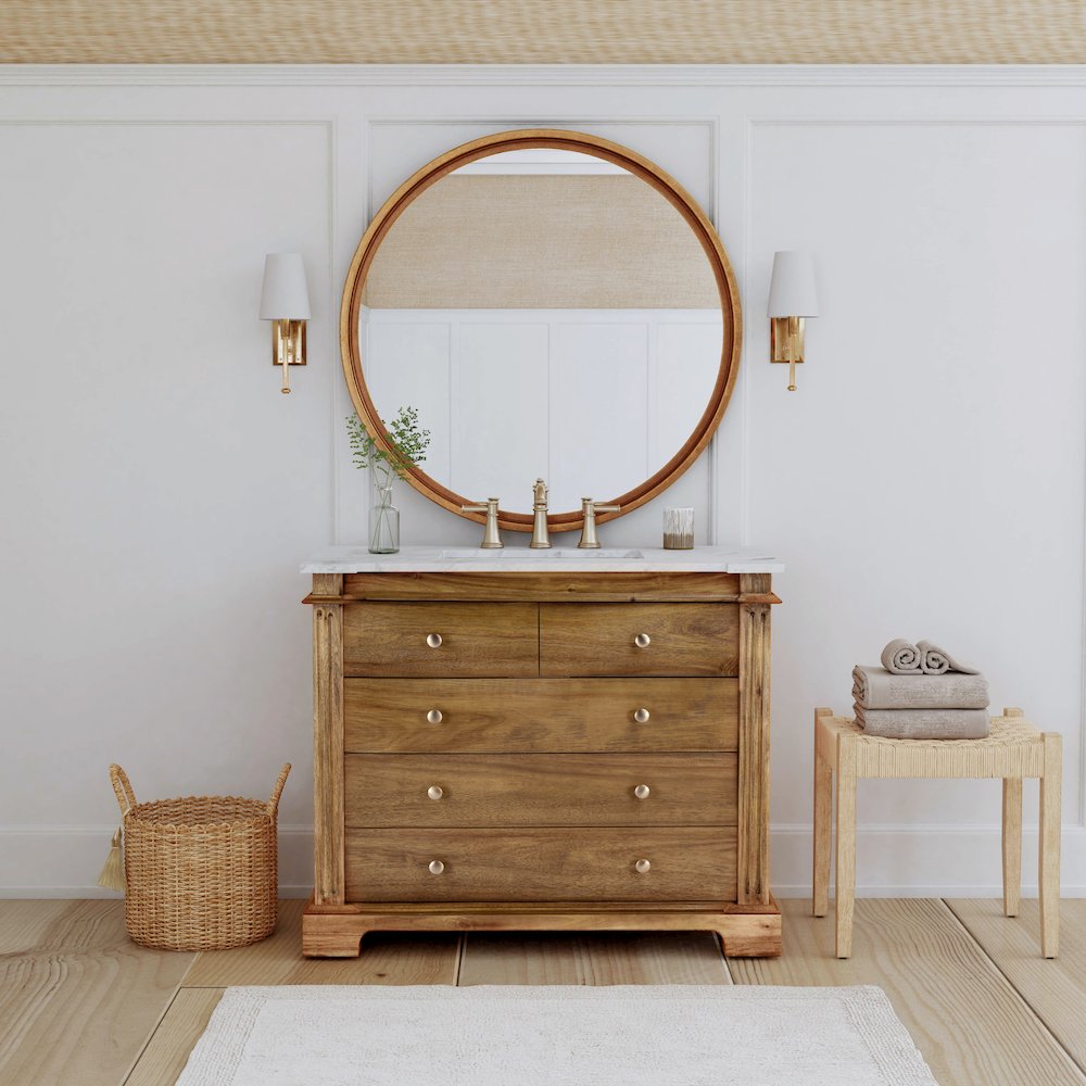 Rachelle 42 in. W Single Bathroom Vanity Set, Light Brown