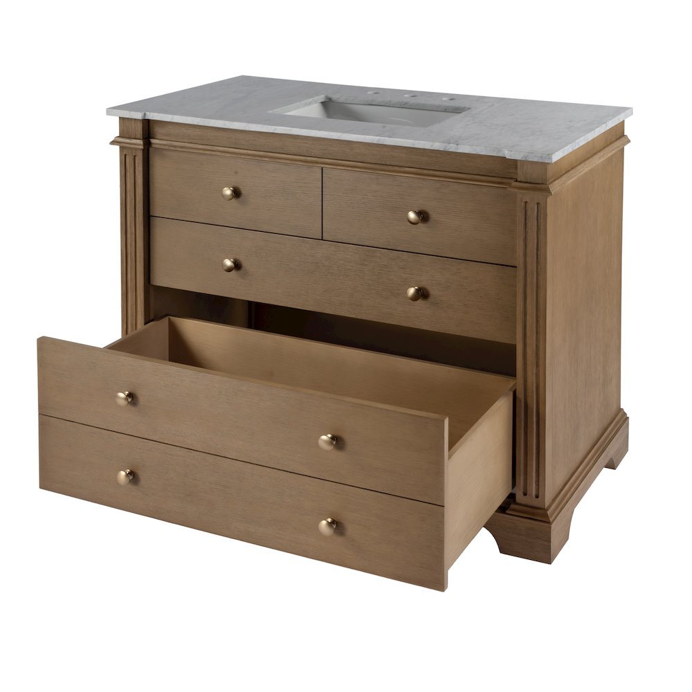 Rachelle 42 in. W Single Sink Bathroom Vanity Set, Light Brown