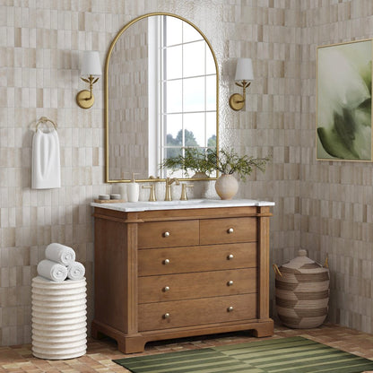 Rachelle 42 in. W Single Sink Bathroom Vanity Set, Light Brown