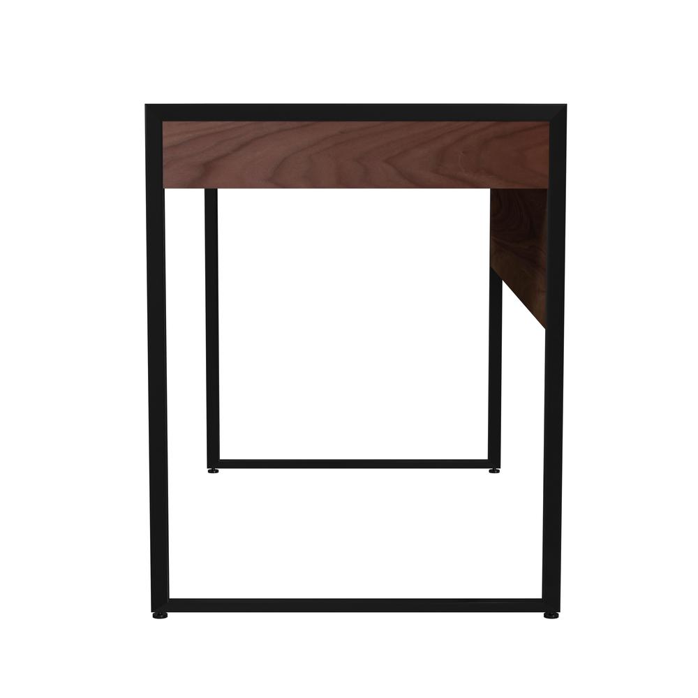 Drake 2-Drawer Walnut Writing Desk, Medium Brown