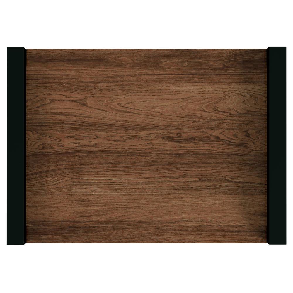 Drake 73" Narrow Walnut Bookcase with Storage, Medium Brown