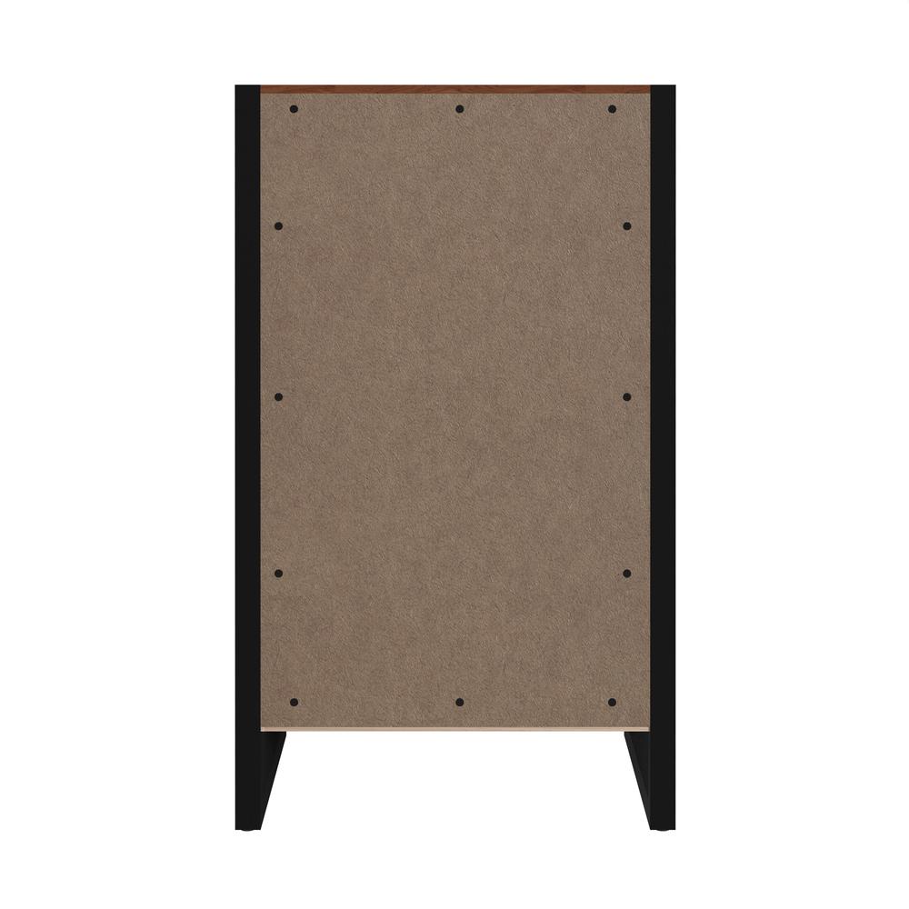 Drake One Drawer File Cabinet with Storage, Medium Brown