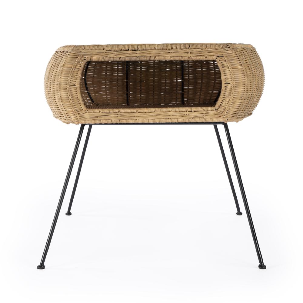Coralitta Rattan End Table, Light Brown