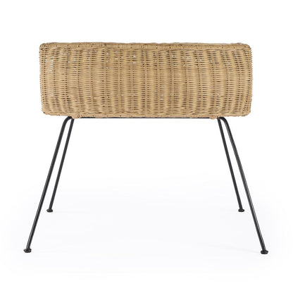 Coralitta Rattan End Table, Light Brown