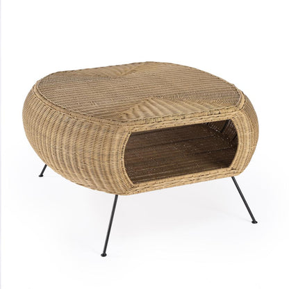 Coralitta Rattan Coffee Table, Light Brown