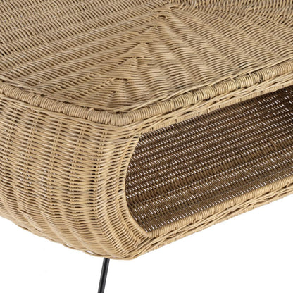 Coralitta Rattan Coffee Table, Light Brown
