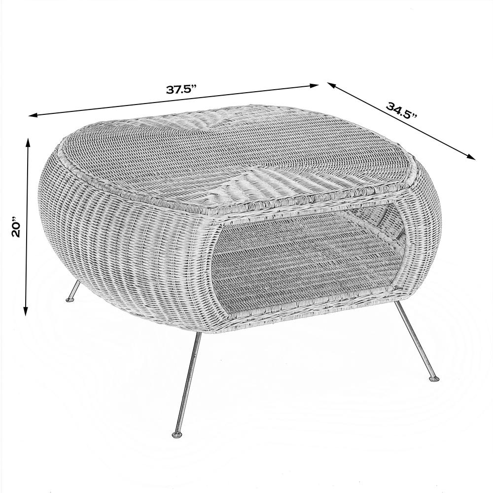 Coralitta Rattan Coffee Table, Light Brown
